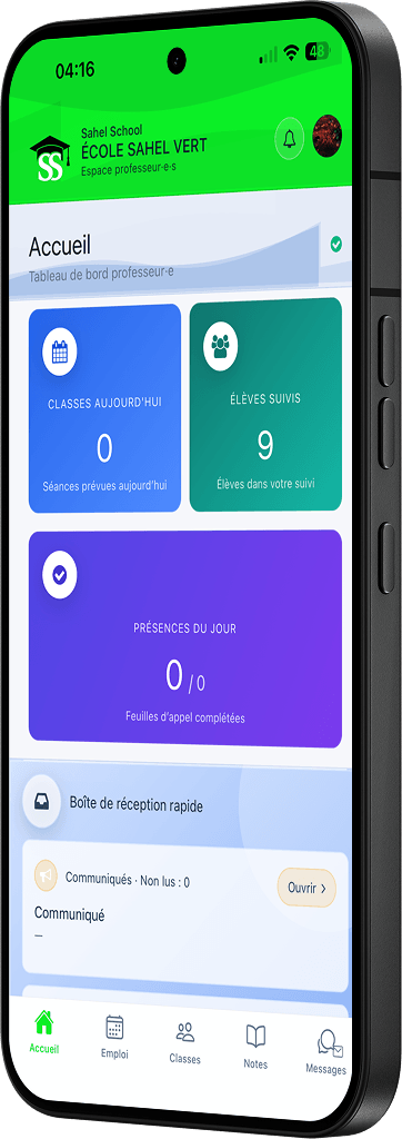 Mockup mobile Sahel School Nothing Phone